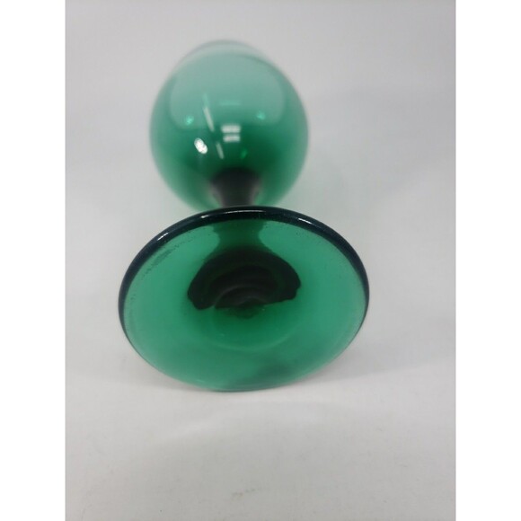 Libbey Dark Green Wine Glass Vintage Replacement 7" Stemmed - Picture 6 of 8